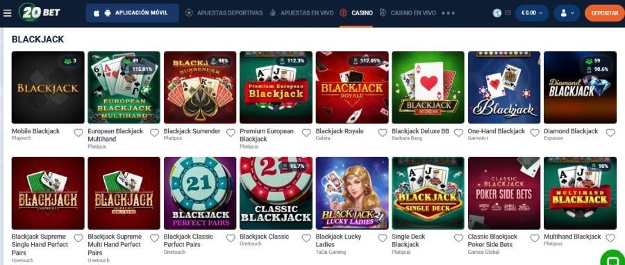 Blackjack 20bet